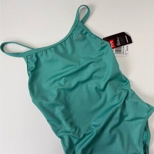 TYR Turquoise Slim-Strap Women's One-Piece Swimsuit